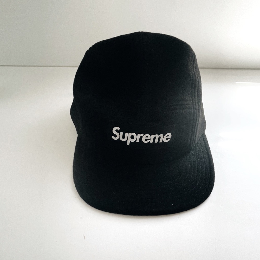 Supreme Wool Camp Cap Black